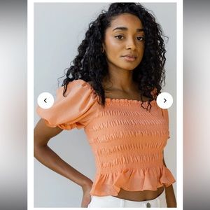 HYFVE size Large Peachy Keen Crop Top